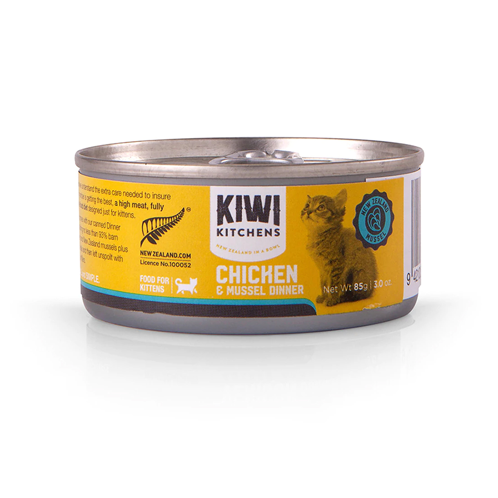 Kiwi Kitchens Chicken Mussel Dinner Canned Kitten Food 3 Oz Cans Case Of 24 All The Best Pet Care