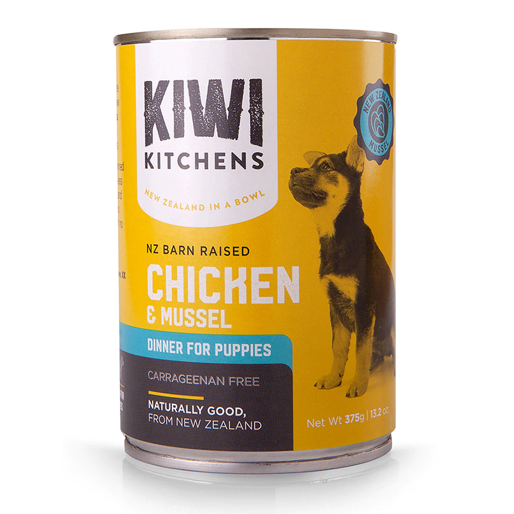 Kiwi Kitchens Chicken & Mussel Dinner Canned Puppy Food, 13.2-oz cans ...